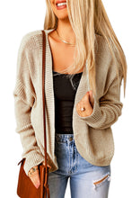 Load image into Gallery viewer, Drop Shoulder Open Front Knitted Cardigan
