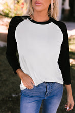 Load image into Gallery viewer, Color Block Raglan Sleeve Pullover Top
