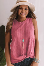 Load image into Gallery viewer, Twist Knot Waffle Knit Tank Top
