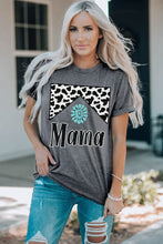 Load image into Gallery viewer, Leopard Turquoise Bead Mama Graphic T-shirt
