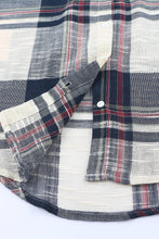 Load image into Gallery viewer, Distressed Raw Edge Plaid Print Shirt
