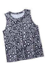 Load image into Gallery viewer, Leopard Print Crew Neck Tank Top
