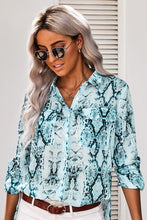 Load image into Gallery viewer, Wild Snake Print Shirt with Pockets
