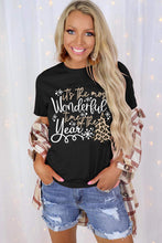 Load image into Gallery viewer, Wonderful Christmas Season Leopard Graphic Tee
