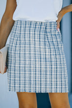 Load image into Gallery viewer, High Waist Tweed Plaid Mini Skirt
