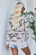 Load image into Gallery viewer, Camo Print Zip Hoodie
