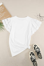 Load image into Gallery viewer, Hollow Out Ruffle Sleeve T-shirt
