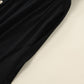 Black Button Up High Waist Long Sleeve Dress