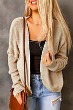 Load image into Gallery viewer, Drop Shoulder Open Front Knitted Cardigan
