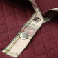 Red Geometric Texture Plaid Trim Sweatshirt