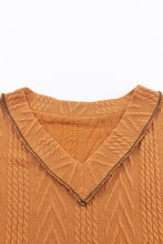 Load image into Gallery viewer, Textured V Neck Long Sleeve Knit Top
