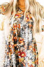 Load image into Gallery viewer, Floral Print Ruched Long Sleeve Dress
