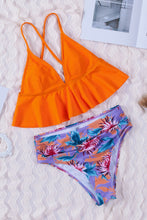 Load image into Gallery viewer, Floral Frill Bikini Set
