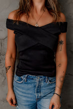 Load image into Gallery viewer, Ribbed Criss Cross Off Shoulder Top
