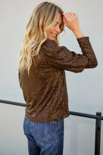 Load image into Gallery viewer, Puff Sleeve Sequin Top
