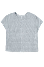 Load image into Gallery viewer, Ribbed Knit Round Neck Relaxed Tee
