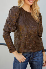 Load image into Gallery viewer, Puff Sleeve Sequin Top
