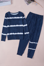 Load image into Gallery viewer, Stripes Long Sleeves and Joggers Lounge Set
