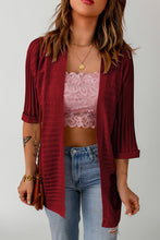 Load image into Gallery viewer, Ribbed Open Front Knit Cardigan
