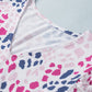 Spotted Print Ruffled V Neck Tank Top