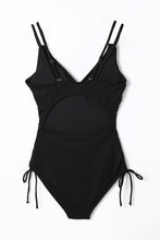 Load image into Gallery viewer, Adjustable Straps Ribbed Knit One Piece Swimsuit
