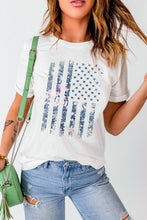 Load image into Gallery viewer, Floral American Flag Pint Short Sleeve Graphic Tee

