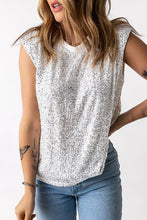 Load image into Gallery viewer, Sequin Round Neck Tank Top
