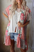 Load image into Gallery viewer, Wild Rose Floral Animal Print Kimono
