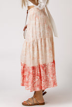 Load image into Gallery viewer, Floral Print Ruffle Hem Tiered Maxi Skirt
