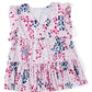 Spotted Print Ruffled V Neck Tank Top