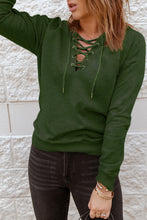 Load image into Gallery viewer, Casual Solid Color Lace-up Hoodie

