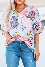 Load image into Gallery viewer, Animal Watercolor Mixed Print Loose Top
