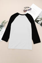 Load image into Gallery viewer, Color Block Raglan Sleeve Pullover Top
