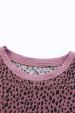 Load image into Gallery viewer, Cheetah Print O-neck Short Sleeve T Shirt
