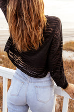 Load image into Gallery viewer, Zebra Print Drop Shoulder Long Sleeve Top
