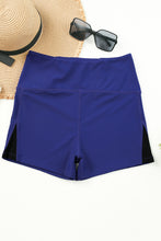 Load image into Gallery viewer, Mesh Cutout Patchwork Swim Shorts
