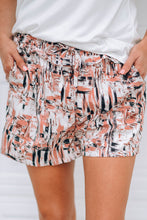 Load image into Gallery viewer, Multicolor Dazzling Print Ruffle Trim Drawstring Shorts
