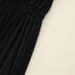 Black Button Up High Waist Long Sleeve Dress