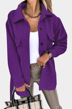 Load image into Gallery viewer, Lapel Button-Down Coat with Chest Pockets
