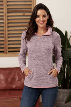 Load image into Gallery viewer, Quarter Zip Pullover Sweatshirt
