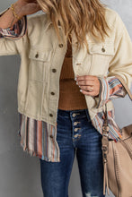 Load image into Gallery viewer, Button Up Pockets Striped Color Block Corduroy Jacket
