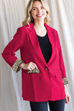 Load image into Gallery viewer, Leopard Lined Blazer
