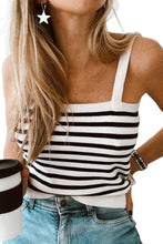 Load image into Gallery viewer, Striped Tube Spaghetti Strap Knitted Tank Top
