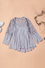 Load image into Gallery viewer, Crochet Lace Button Top
