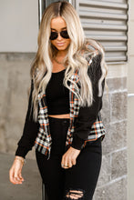 Load image into Gallery viewer, Plaid Buttons Long Sleeve Hooded Jacket
