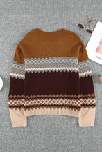 Load image into Gallery viewer, Printed Crew Neck Knit Sweater
