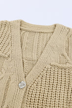 Load image into Gallery viewer, Buttons Front Patterned Texture Knit Cardigan
