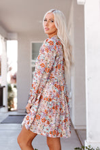 Load image into Gallery viewer, Multicolor Split Neck Buttons Front Shirt Floral Dress
