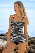 Load image into Gallery viewer, Tie Dye Striped Tummy Control Tankini
