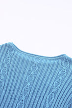 Load image into Gallery viewer, Ruffle Sleeve Cable Knit Sweater

